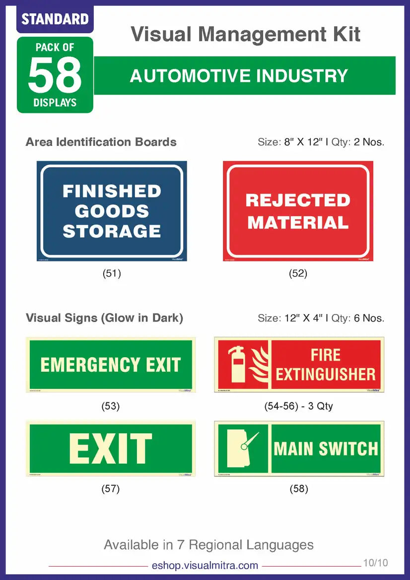Standard Kit - Automotive Industry Visual Management Kit