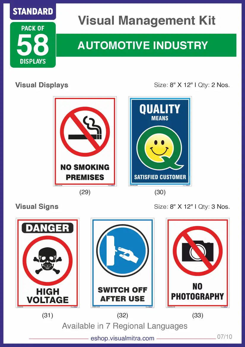 Standard Kit - Automotive Industry Visual Management Kit