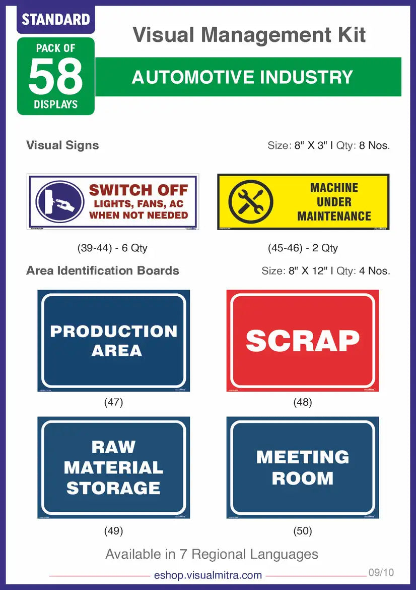 Standard Kit - Automotive Industry Visual Management Kit