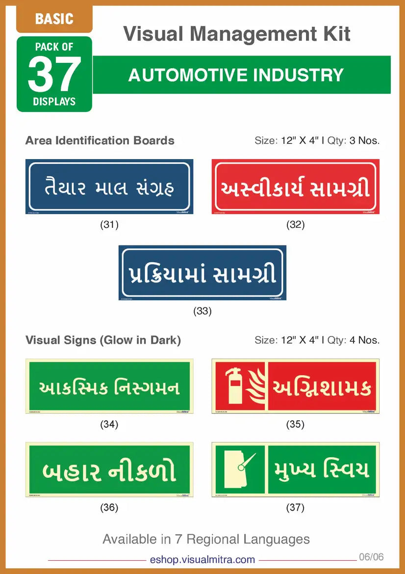Basic Kit - Automotive Industry Visual Management Kit