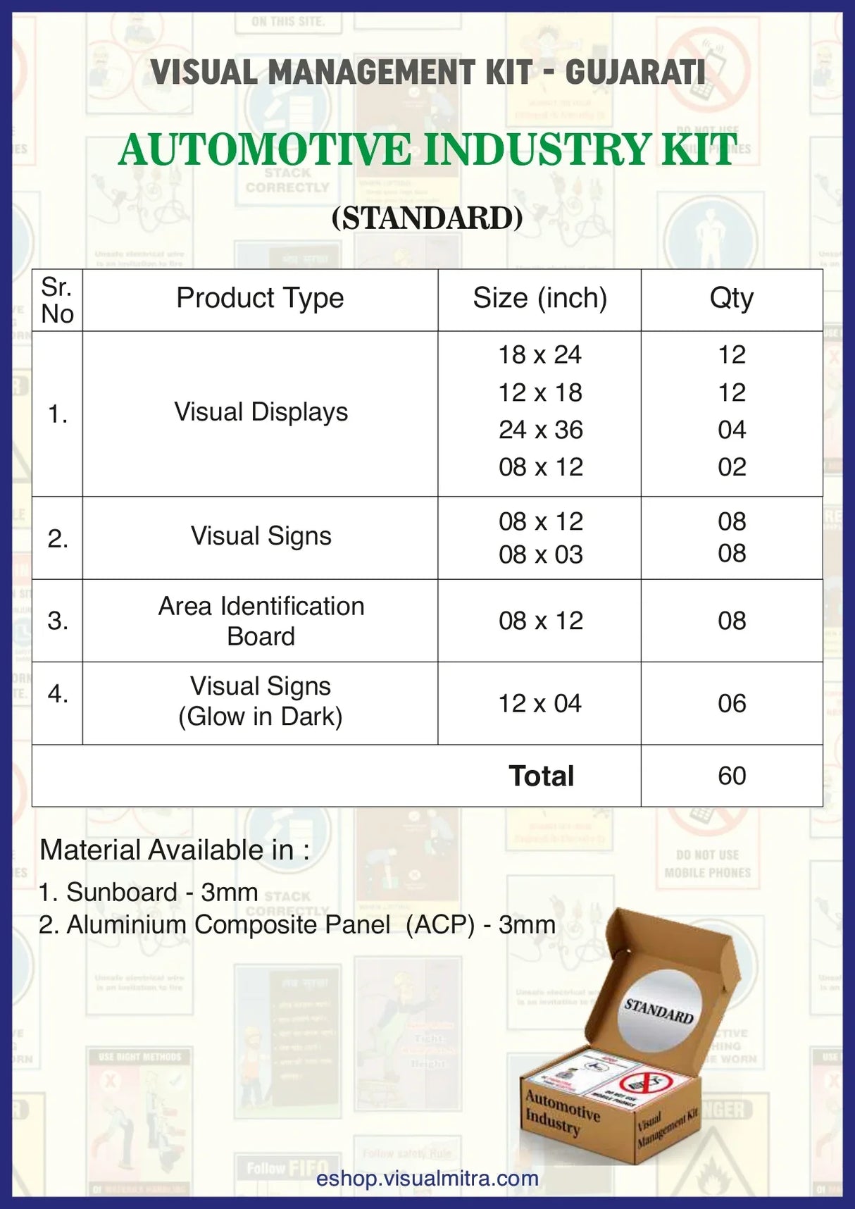 Standard Kit - Automotive Industry Visual Management Kit