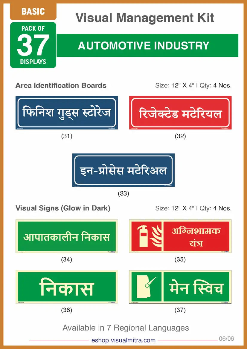 Basic Kit - Automotive Industry Visual Management Kit