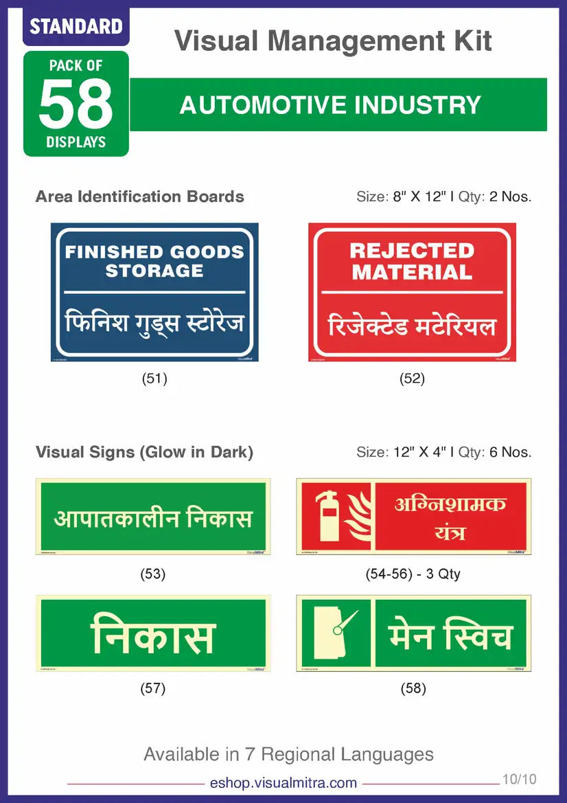 Standard Kit - Automotive Industry Visual Management Kit