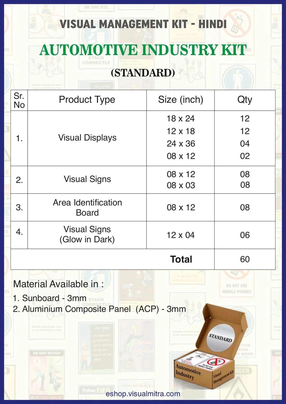Standard Kit - Automotive Industry Visual Management Kit