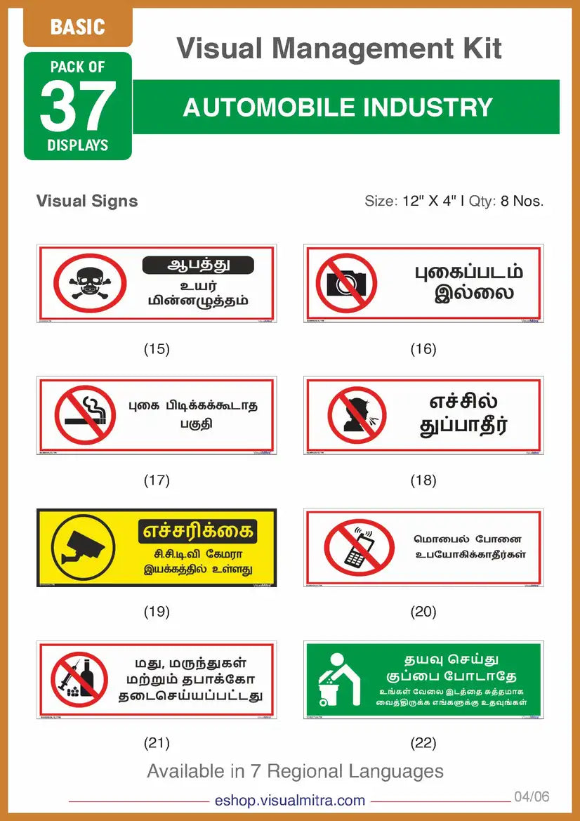 Basic Kit - Automotive Industry Visual Management Kit