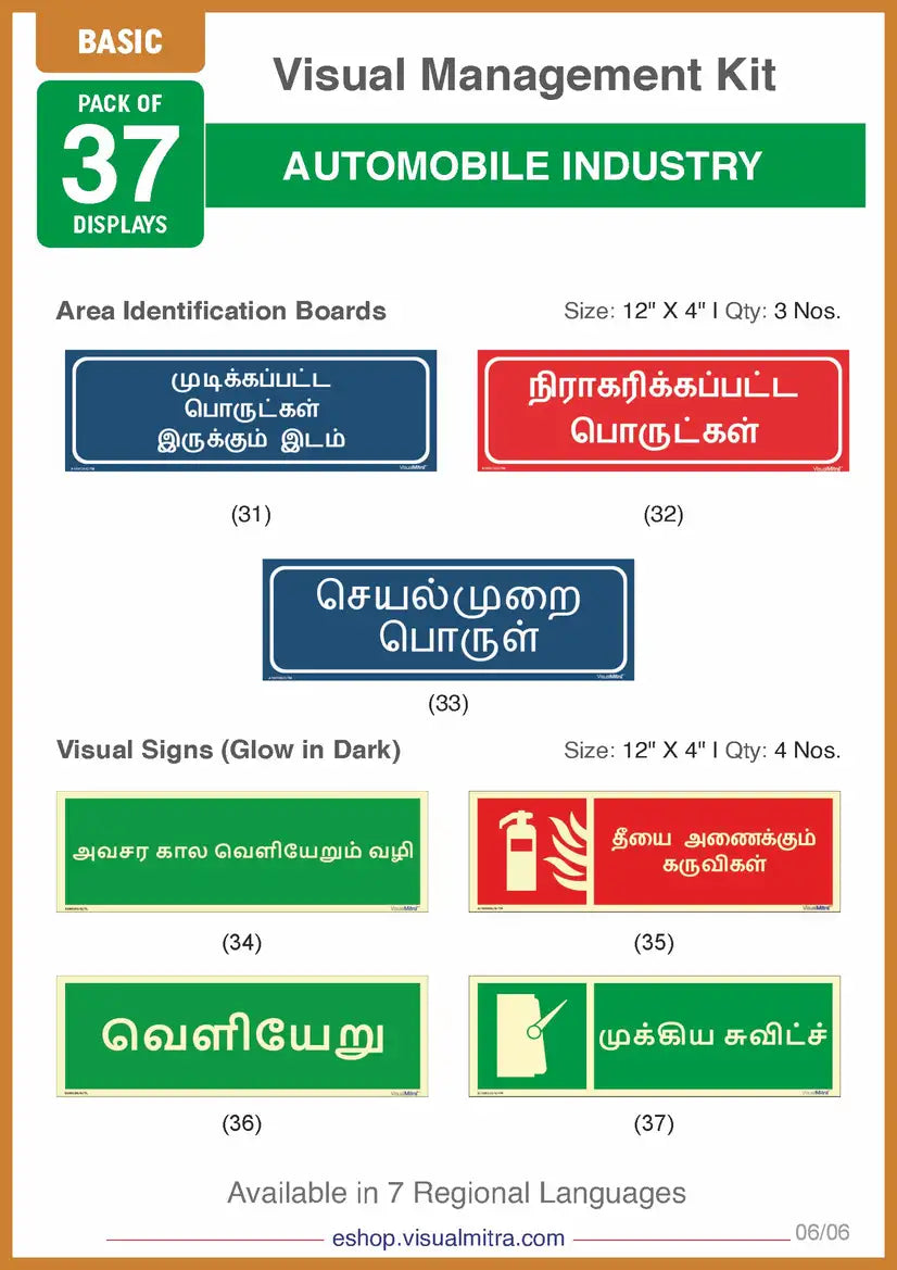 Basic Kit - Automotive Industry Visual Management Kit