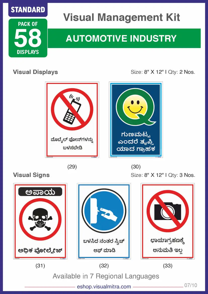 Standard Kit - Automotive Industry Visual Management Kit