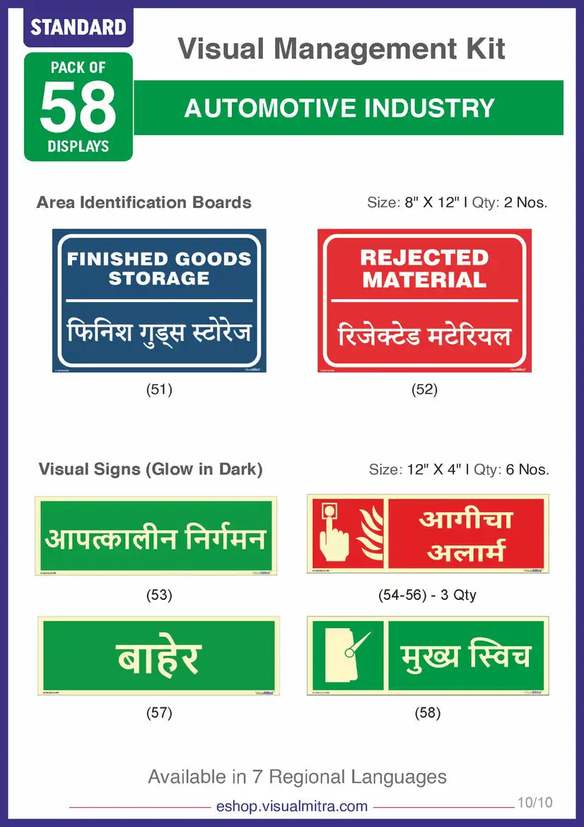 Standard Kit - Automotive Industry Visual Management Kit