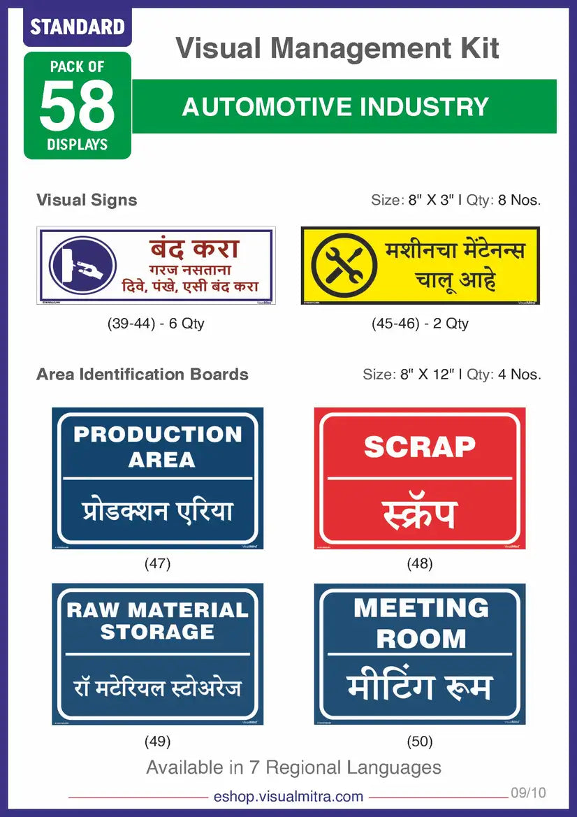 Standard Kit - Automotive Industry Visual Management Kit