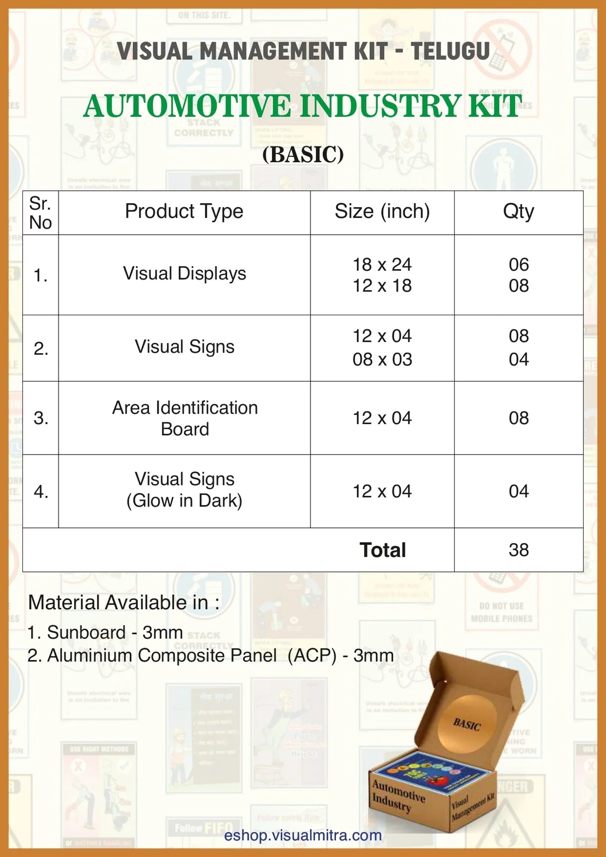 Basic Kit - Automotive Industry Visual Management Kit
