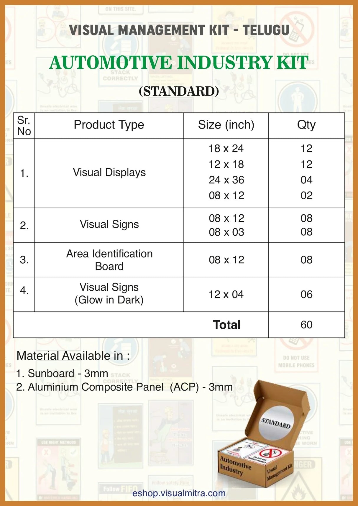 Standard Kit - Automotive Industry Visual Management Kit
