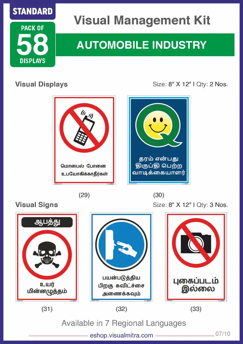 Standard Kit - Automotive Industry Visual Management Kit