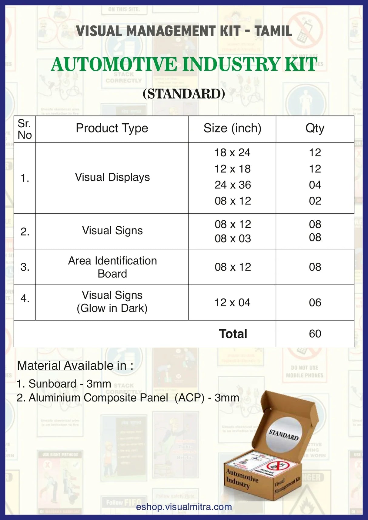 Standard Kit - Automotive Industry Visual Management Kit