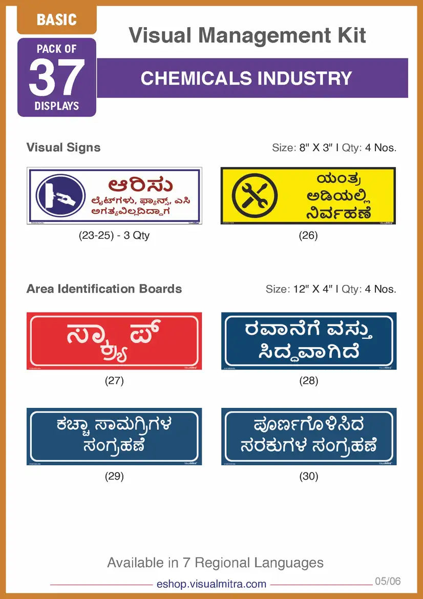 Basic Kit - Chemical Industry Visual Management Kit