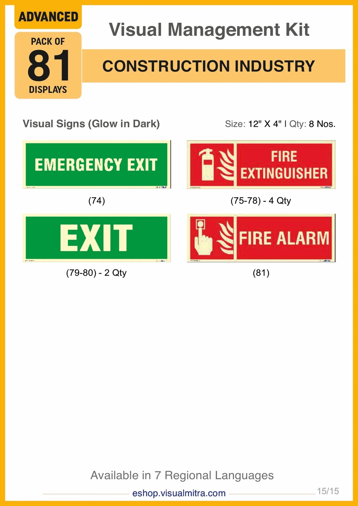 Advanced Kit - Construction Industry Visual Management Kit