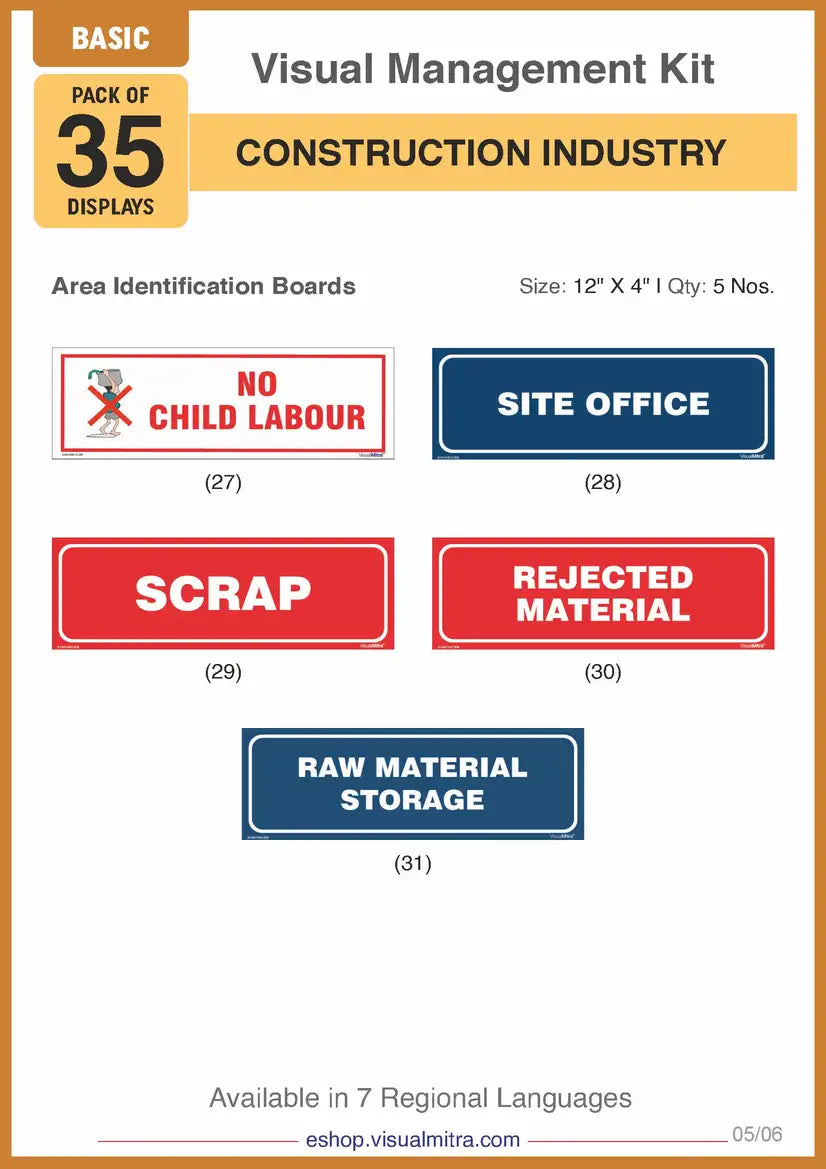 Basic Kit - Construction Industry Visual Management Kit