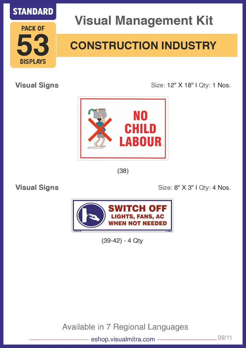 Standard Kit - Construction Industry Visual Management Kit