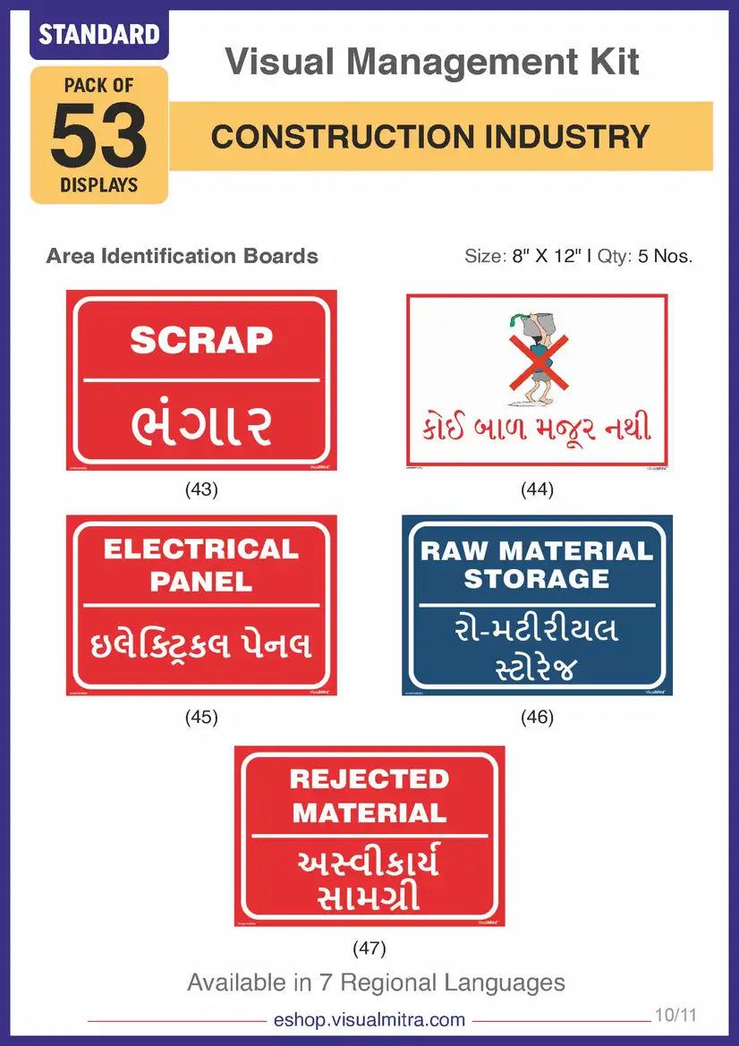 Standard Kit - Construction Industry Visual Management Kit
