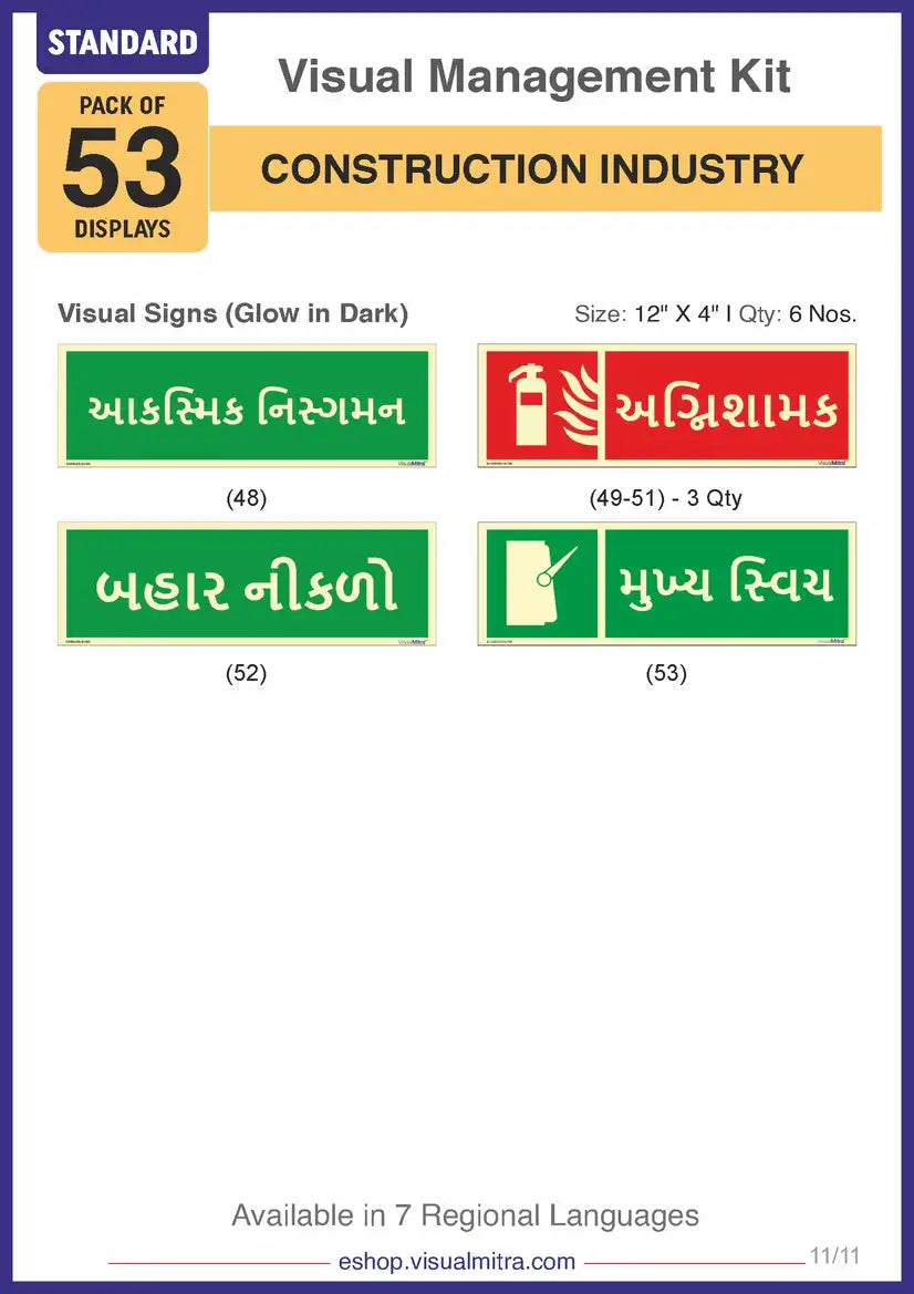 Standard Kit - Construction Industry Visual Management Kit