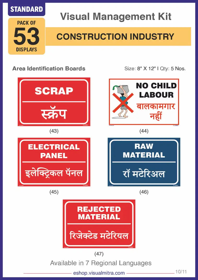 Standard Kit - Construction Industry Visual Management Kit