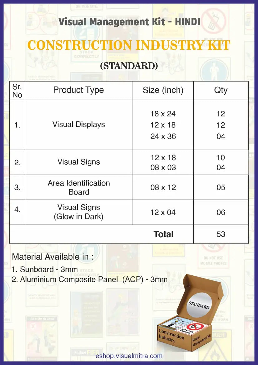 Standard Kit - Construction Industry Visual Management Kit