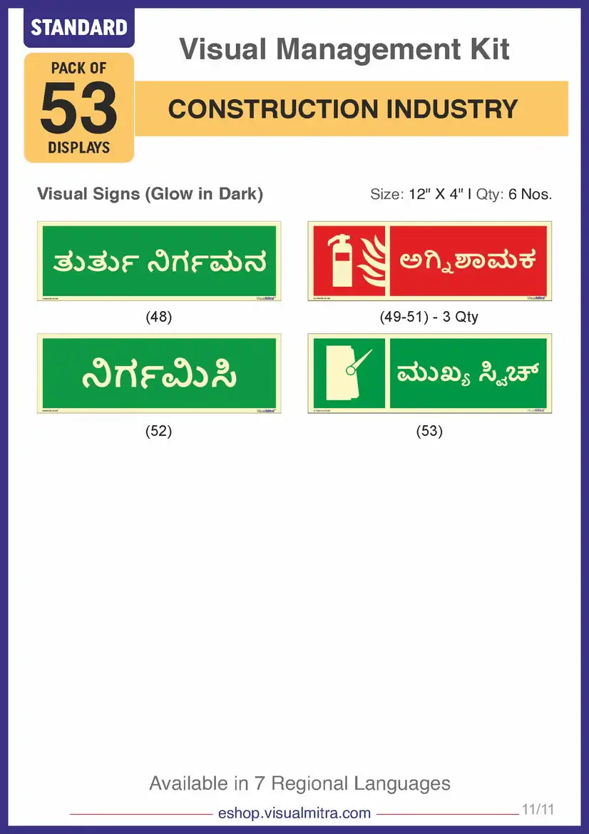 Standard Kit - Construction Industry Visual Management Kit