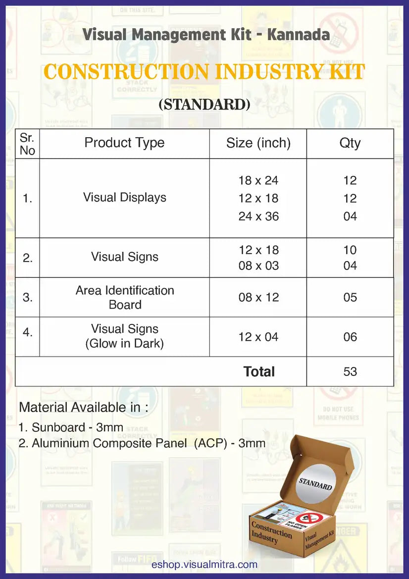 Standard Kit - Construction Industry Visual Management Kit