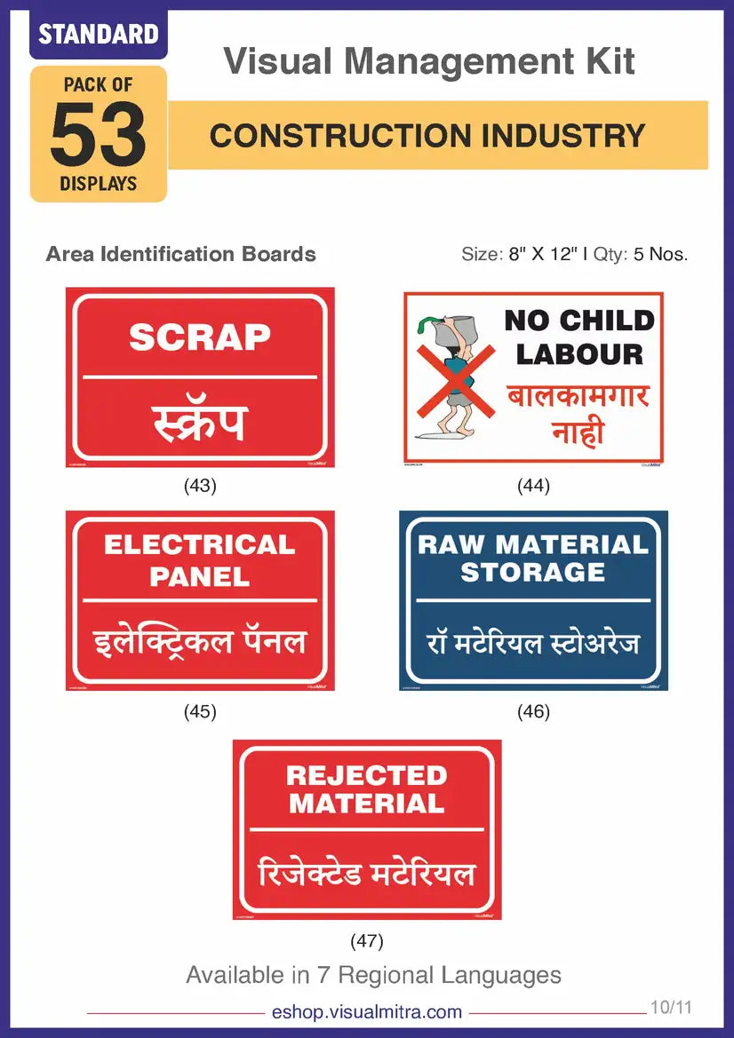 Standard Kit - Construction Industry Visual Management Kit