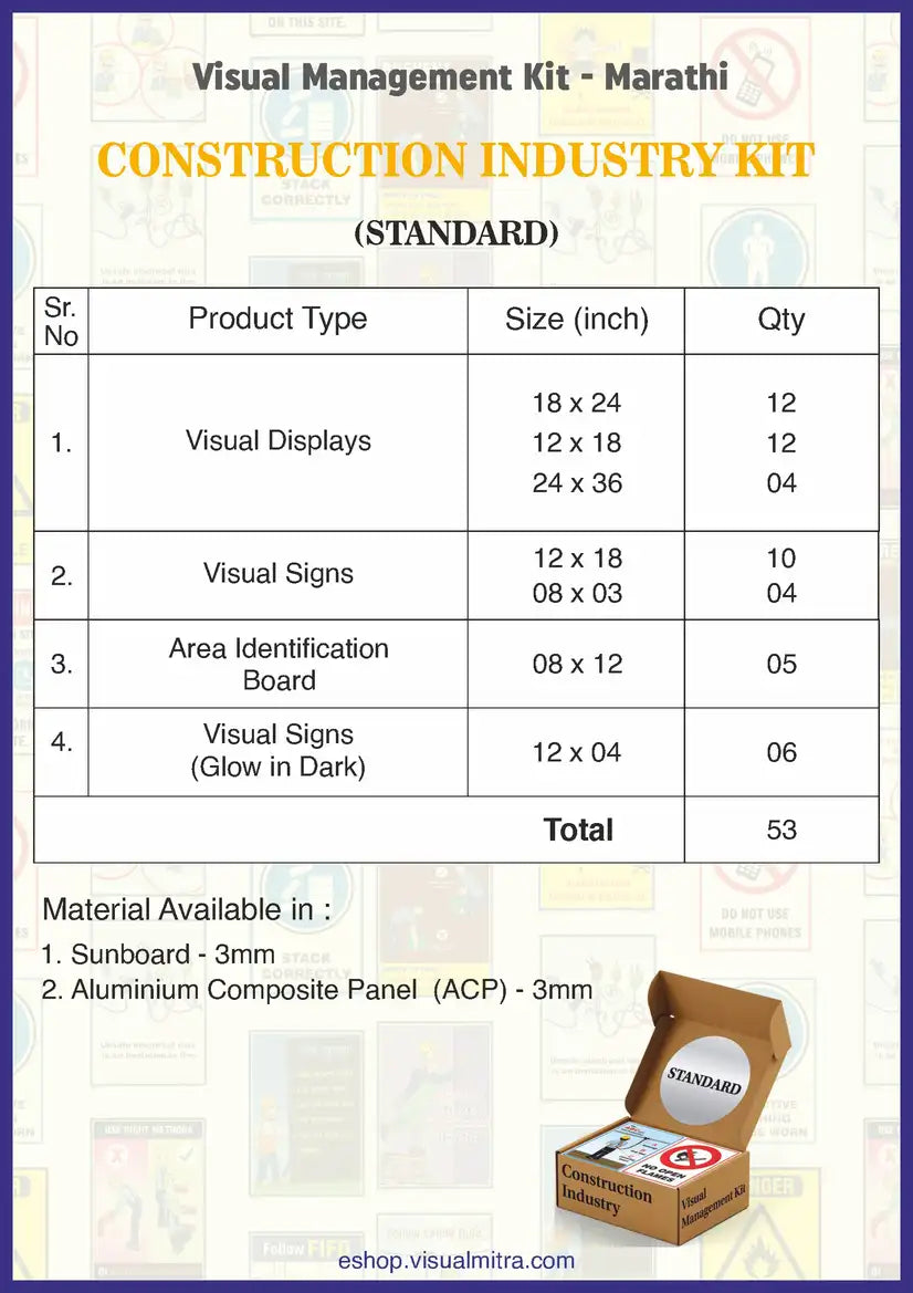 Standard Kit - Construction Industry Visual Management Kit
