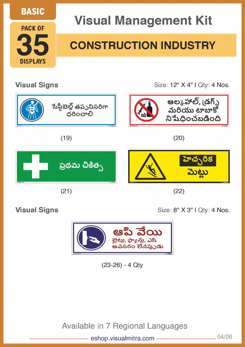 Basic Kit - Construction Industry Visual Management Kit
