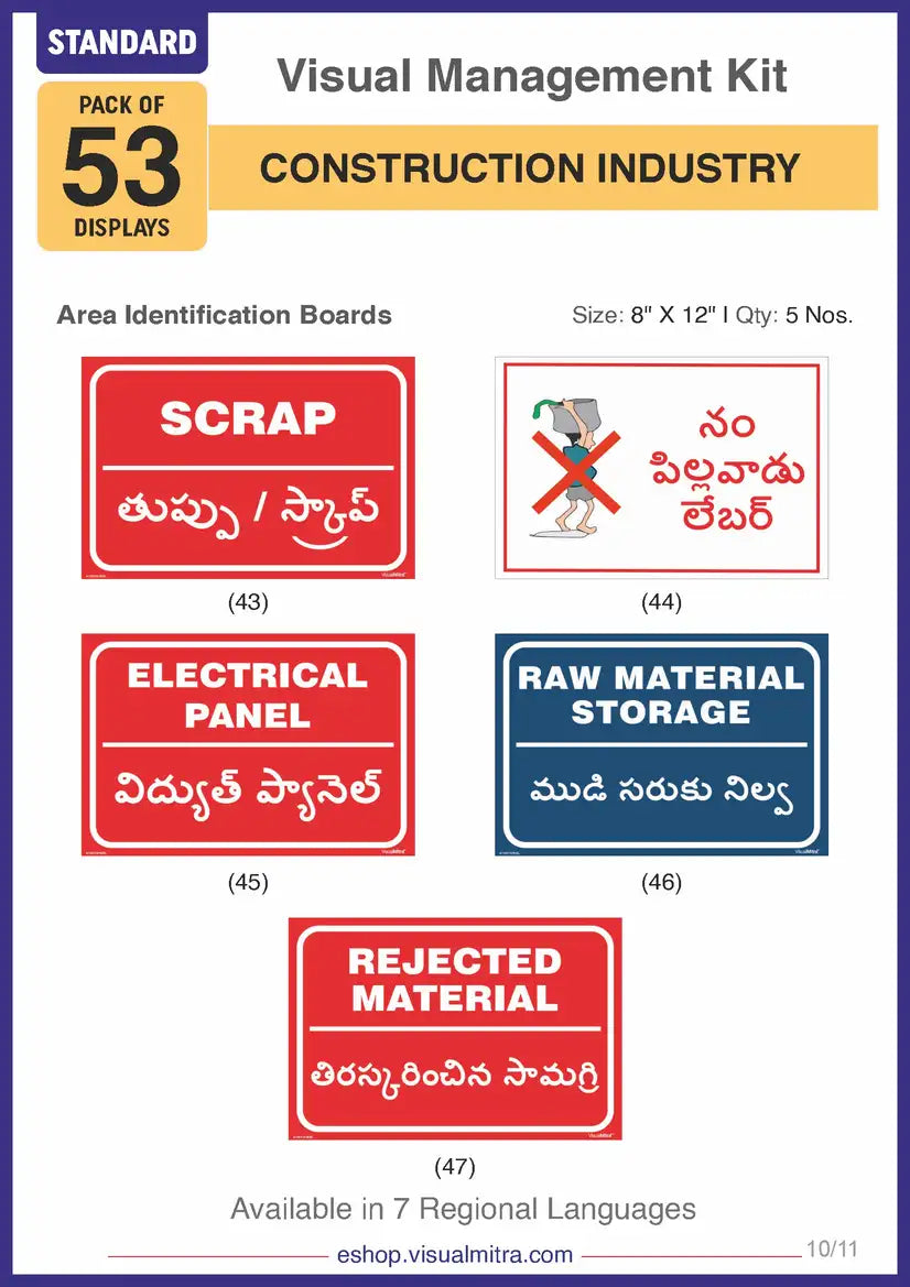 Standard Kit - Construction Industry Visual Management Kit
