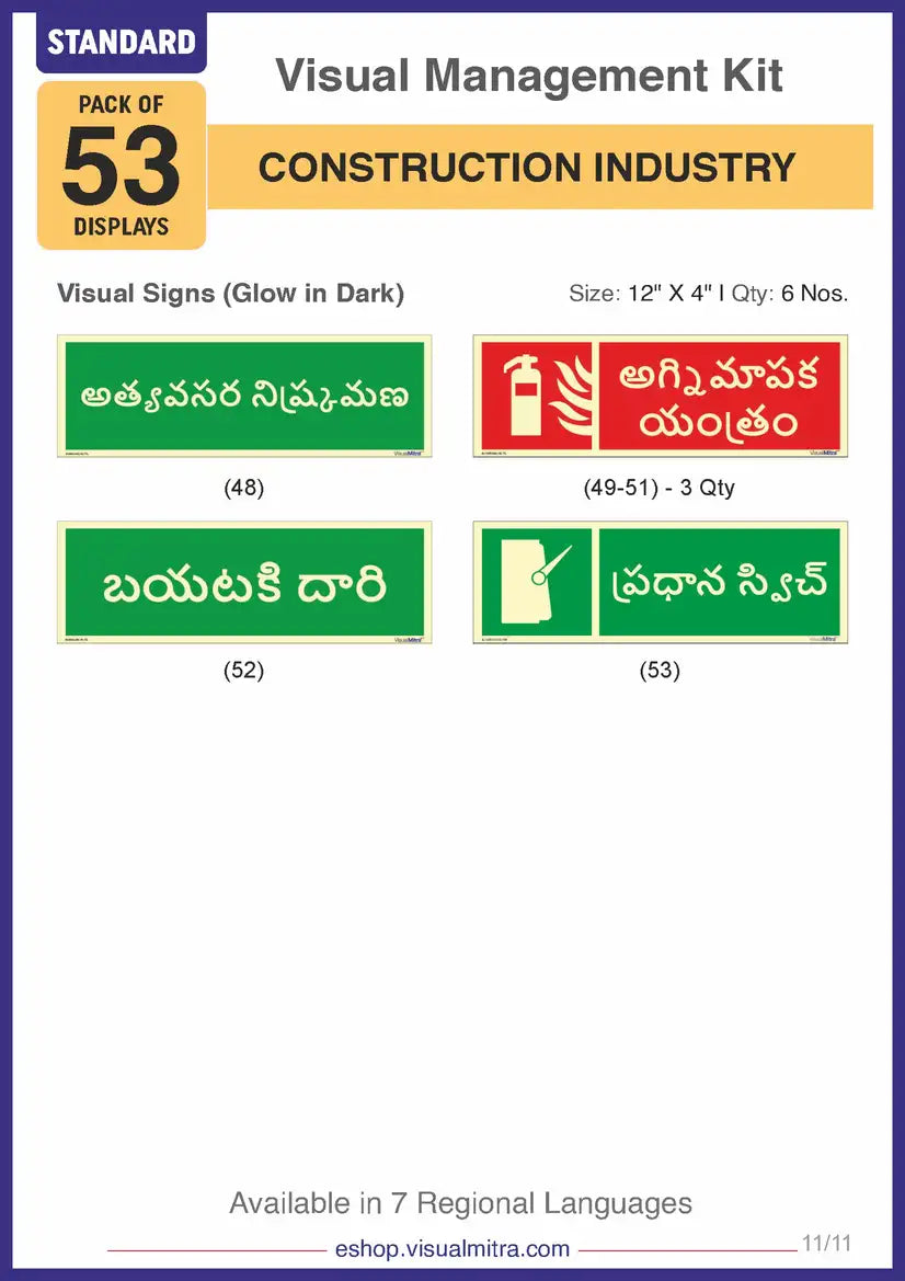 Standard Kit - Construction Industry Visual Management Kit
