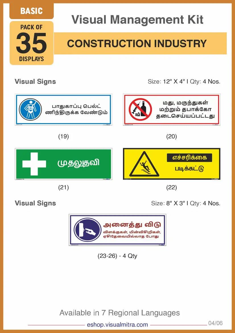 Basic Kit - Construction Industry Visual Management Kit
