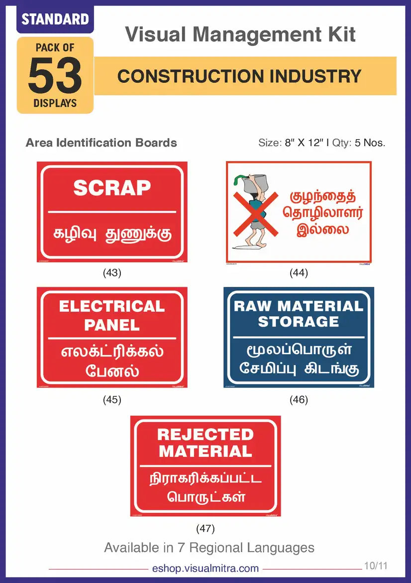 Standard Kit - Construction Industry Visual Management Kit