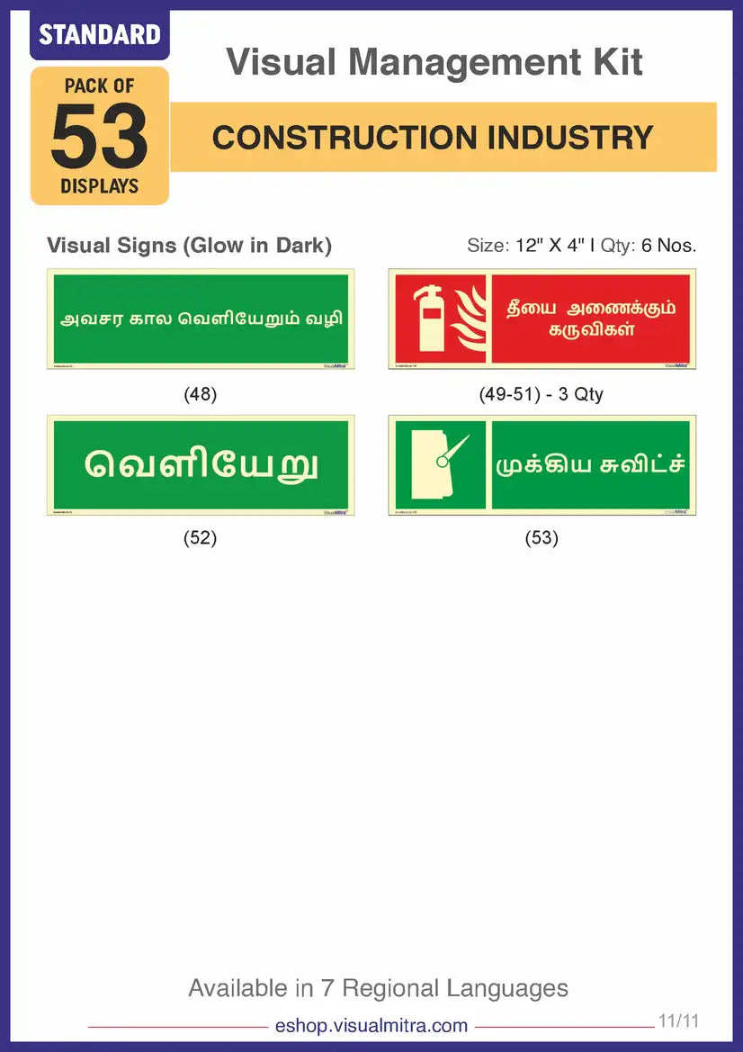 Standard Kit - Construction Industry Visual Management Kit