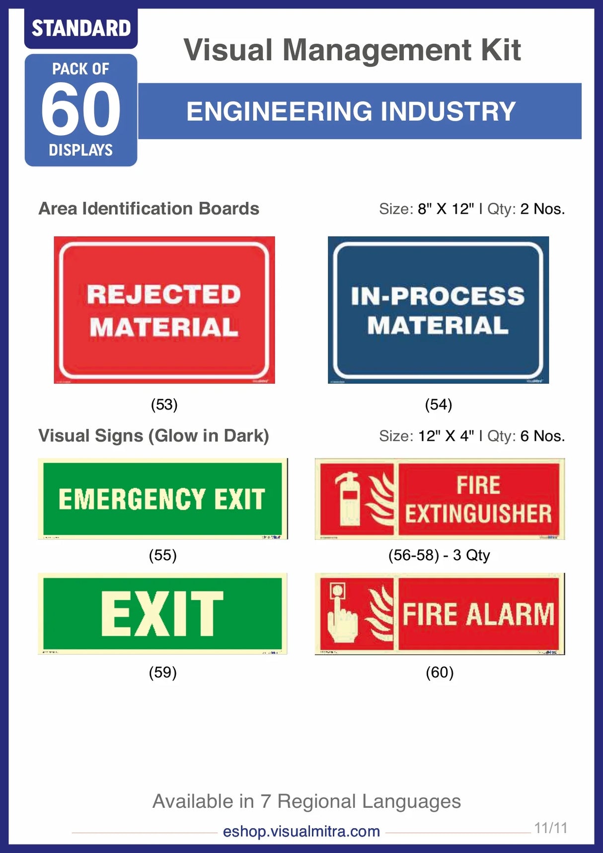 Standard Kit - Engineering Industry Visual Management Kit