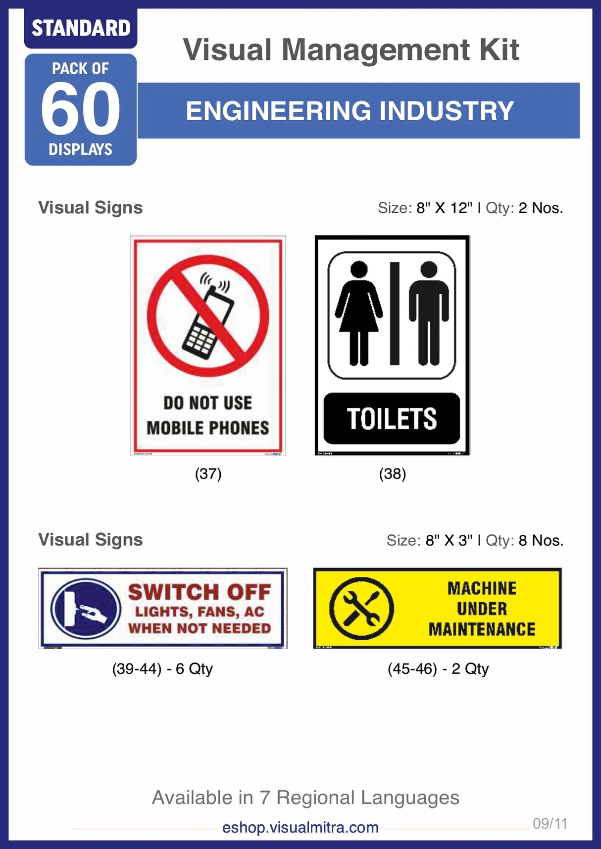 Standard Kit - Engineering Industry Visual Management Kit