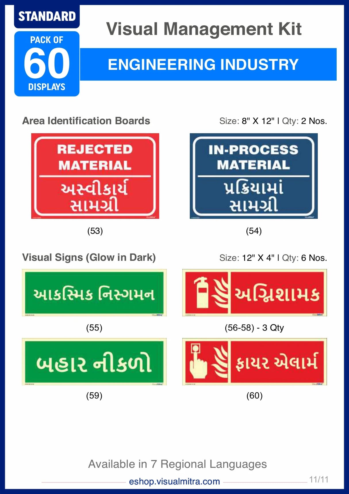 Standard Kit - Engineering Industry Visual Management Kit