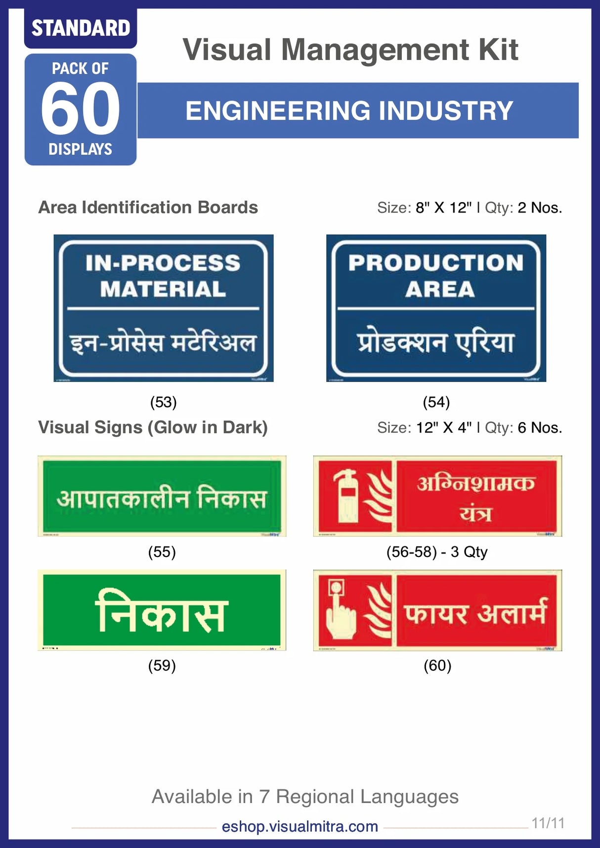 Standard Kit - Engineering Industry Visual Management Kit