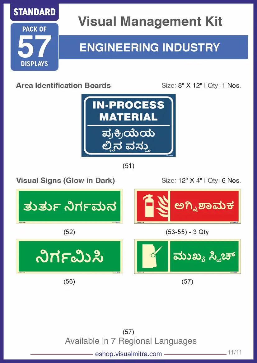 Standard Kit - Engineering Industry Visual Management Kit