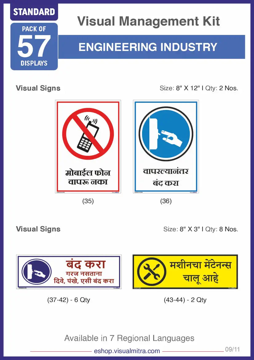 Standard Kit - Engineering Industry Visual Management Kit