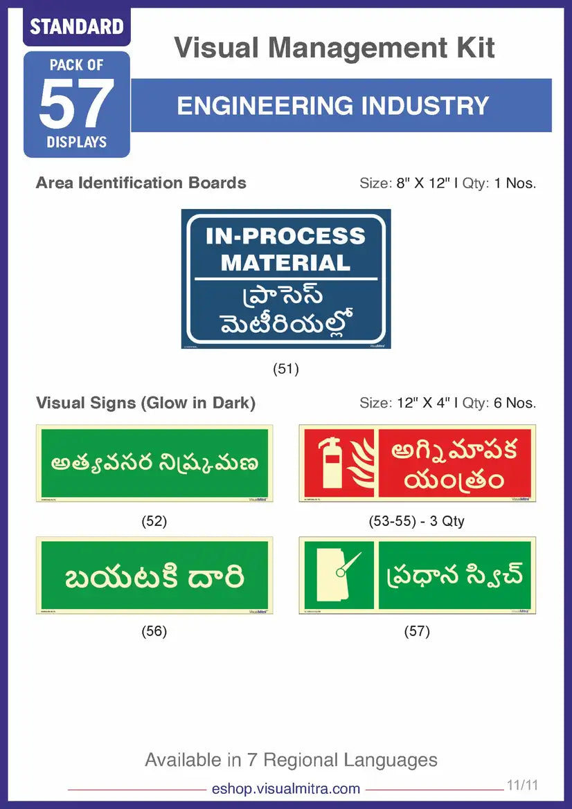 Standard Kit - Engineering Industry Visual Management Kit