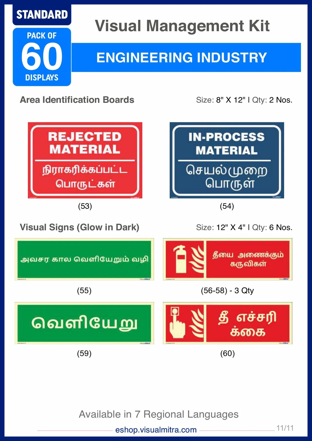 Standard Kit - Engineering Industry Visual Management Kit