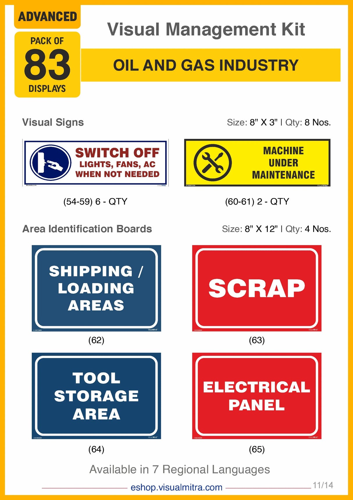 Advanced Kit - Oil & Gas Industry Visual Management Kit