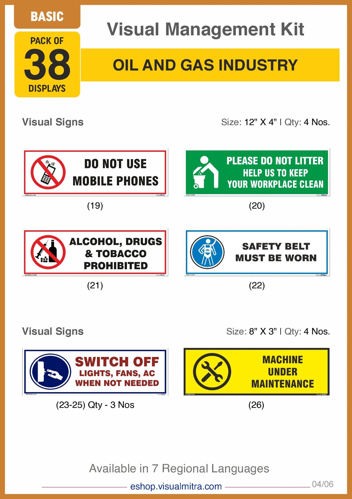 Basic Kit - Oil & Gas Industry Visual Management Kit