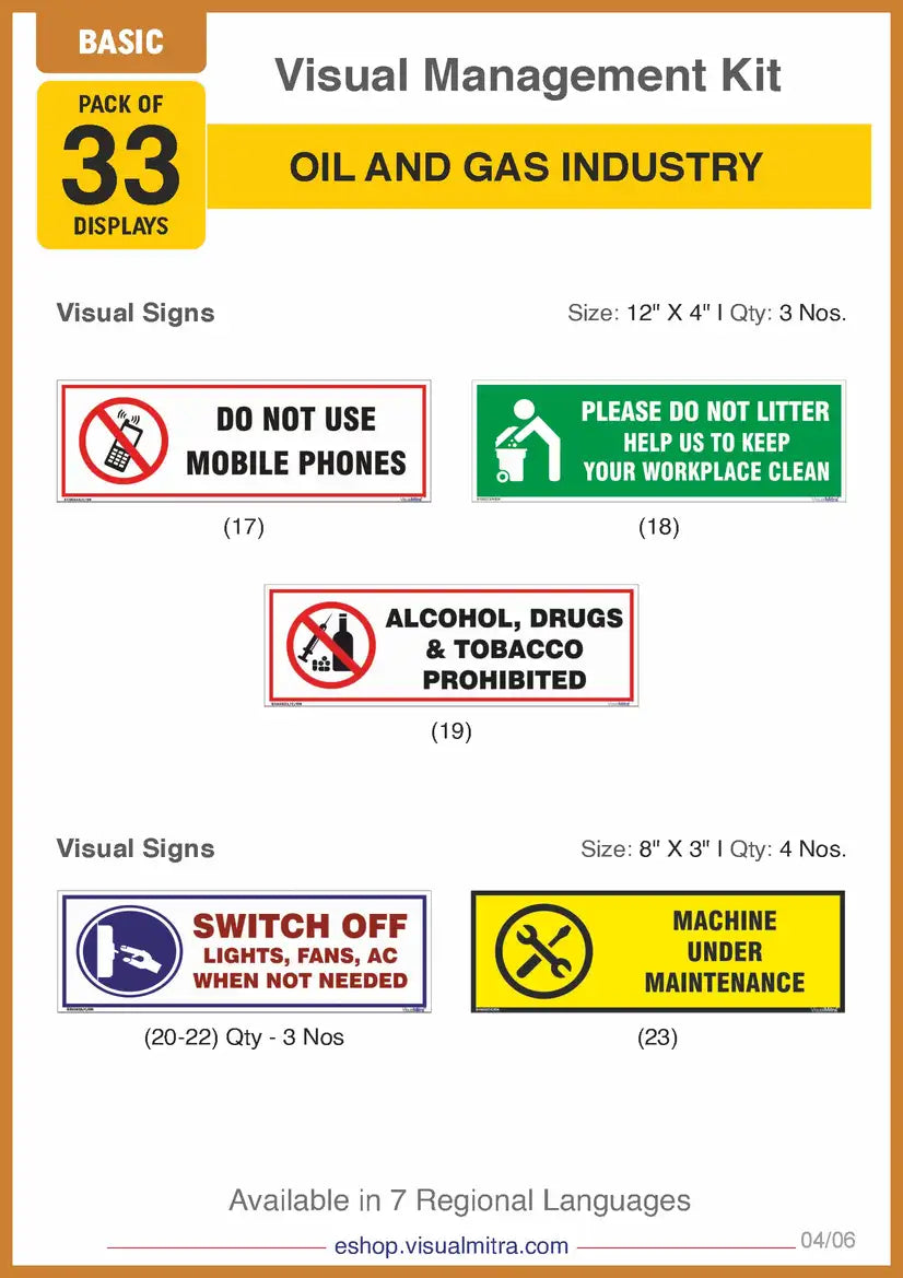 Basic Kit - Oil & Gas Industry Visual Management Kit