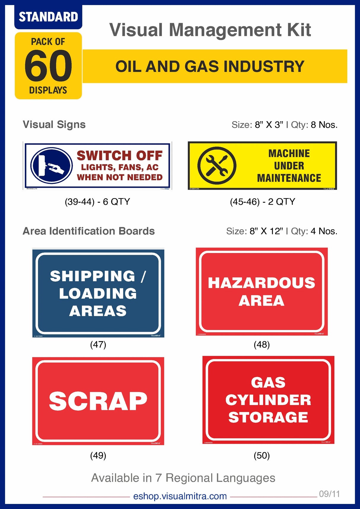 Standard Kit - Oil & Gas Industry Visual Management Kit