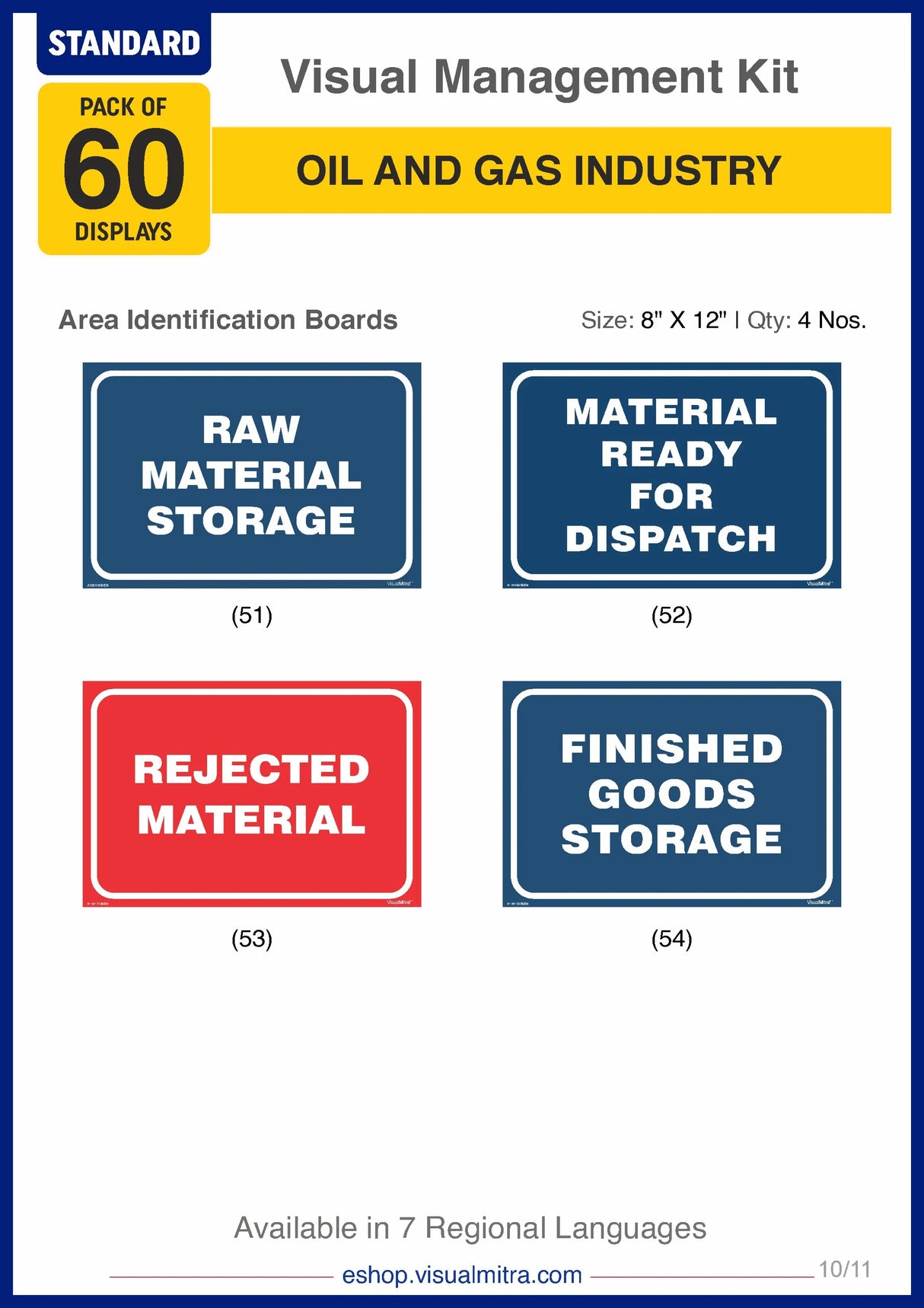 Standard Kit - Oil & Gas Industry Visual Management Kit