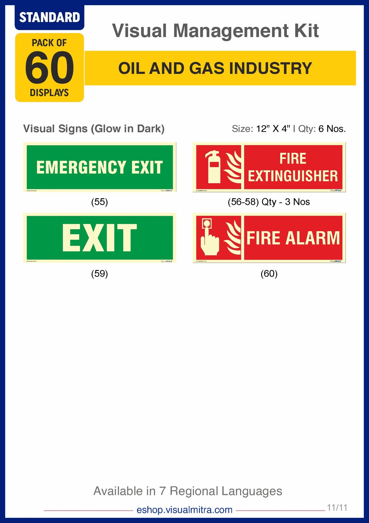 Standard Kit - Oil & Gas Industry Visual Management Kit