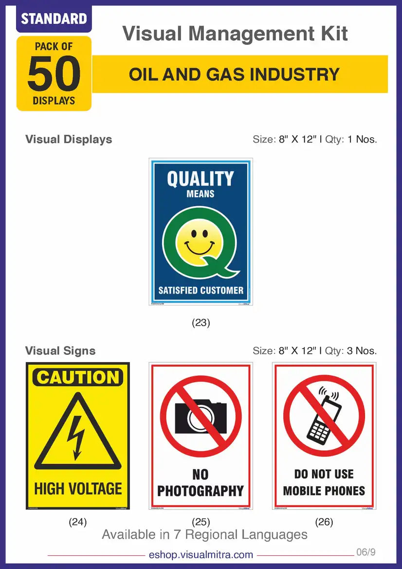 Standard Kit - Oil & Gas Industry Visual Management Kit